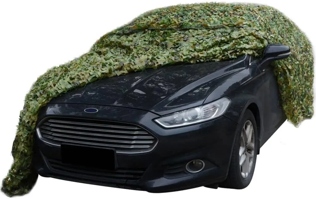 vidaXL - Durable Camouflage Net in Green, Made with 100% Polyester Oxford Fabric, Quick Drying, Waterproof and Rot-Resistant, UV-Resistant, Lightweight and Portable, Size: 9.8' x 16.4