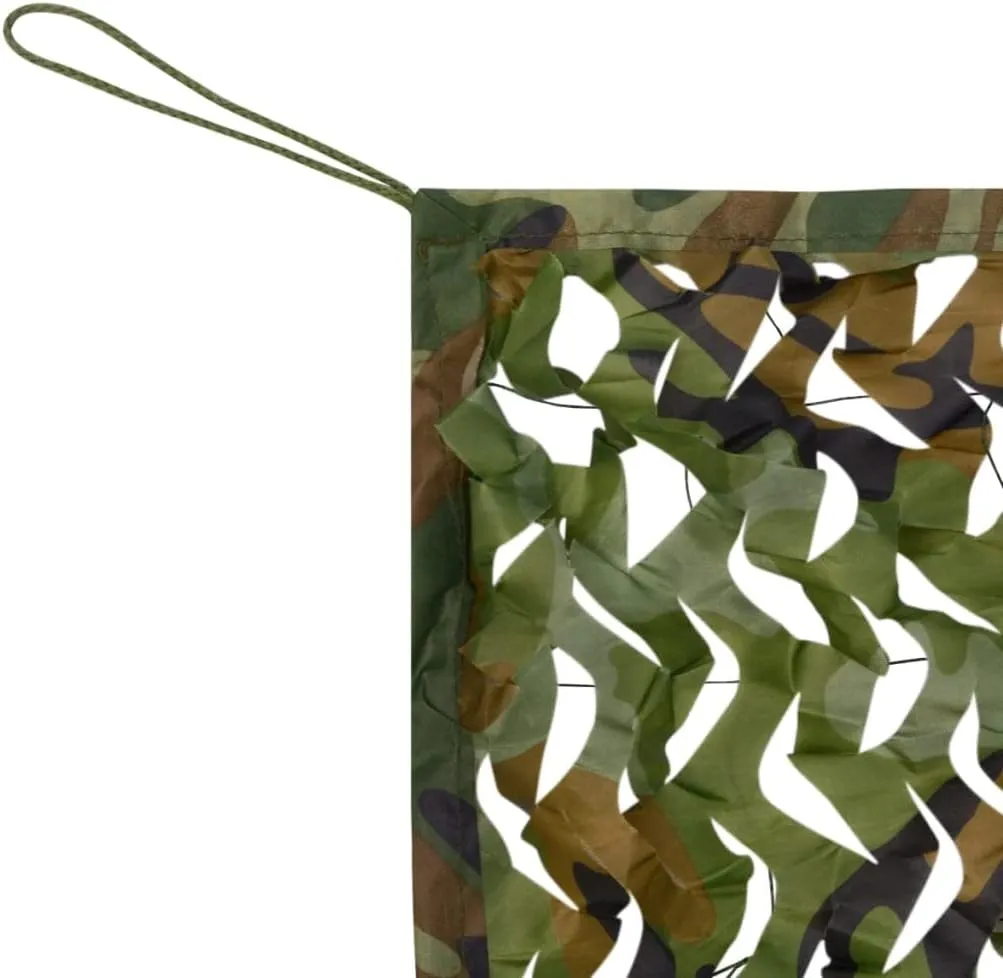 vidaXL - Durable Camouflage Net in Green, Made with 100% Polyester Oxford Fabric, Quick Drying, Waterproof and Rot-Resistant, UV-Resistant, Lightweight and Portable, Size: 9.8' x 16.4