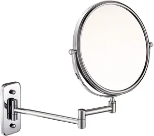 Wall-Mounted 10X Magnification Makeup Mirror, 360° Swivel, Double-Sided Vanity Mirror