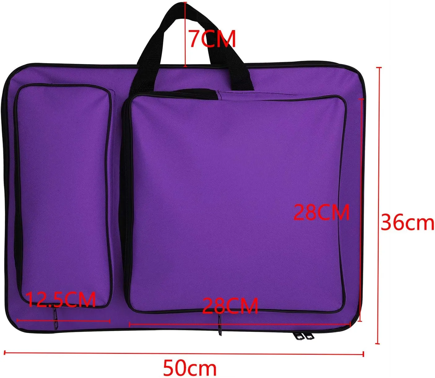 Water-Resistant Artist Portfolio Carry Shoulder Bag with Adjustable Strap 8K Drawing Board Backpack Tote Sketch Pad Art Board Bag Art Supplies Storage Tote Bag Durable Oxford Portfolio Case