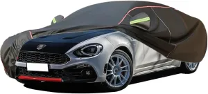 WOLWES Car Cover are Suitable for Abarth 124 Spider All-Weather Windproof, Snowproof, Rainproof, UV-Protected and Breathable All-Season Universal with Side Door Zip Oxford Cloth Car Cover (Color : Bl