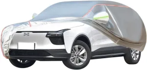 WOLWES Car Cover Are Suitable For Aiways U5 Premium/Standard/Prime All-weather Windproof, Snowproof, Rainproof, UV-protected And Breathable All-season Universal With Side Door Zip Oxford Cloth Car Cov