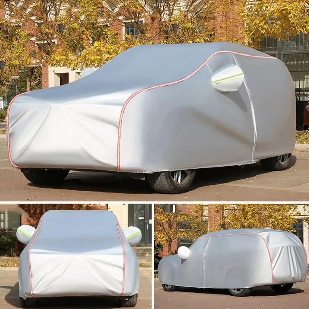 WOLWES Car Cover Are Suitable For Aiways U5 Premium/Standard/Prime All-weather Windproof, Snowproof, Rainproof, UV-protected And Breathable All-season Universal With Side Door Zip Oxford Cloth Car Cov