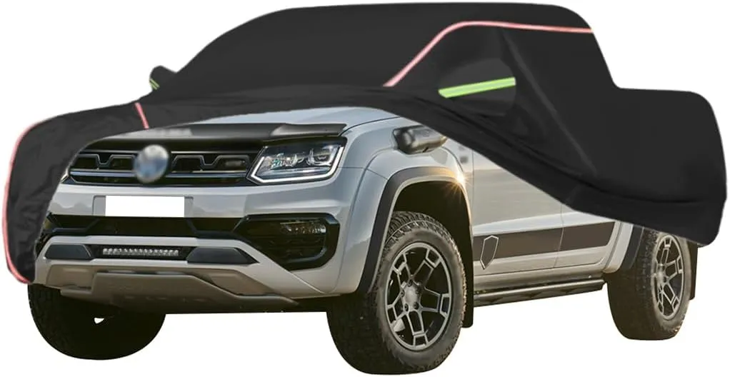 WOLWES Car Cover are Suitable for Volkswagen Amarok All-Weather Windproof, Snowproof, Rainproof, UV-Protected and Breathable All-Season Universal with Side Door Zip Oxford Cloth Car Cover (Color : Bl