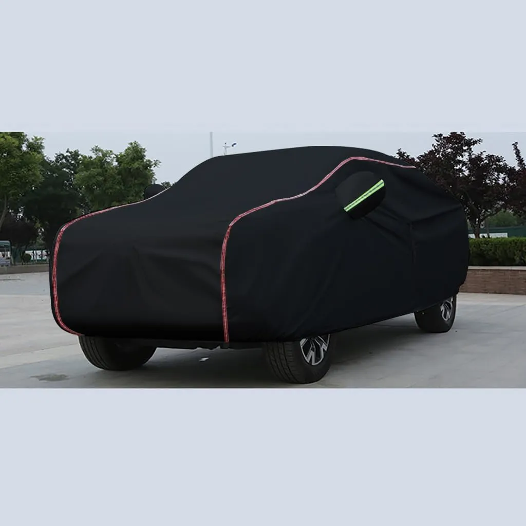 WOLWES Car Cover are Suitable for Volkswagen Amarok All-Weather Windproof, Snowproof, Rainproof, UV-Protected and Breathable All-Season Universal with Side Door Zip Oxford Cloth Car Cover (Color : Bl
