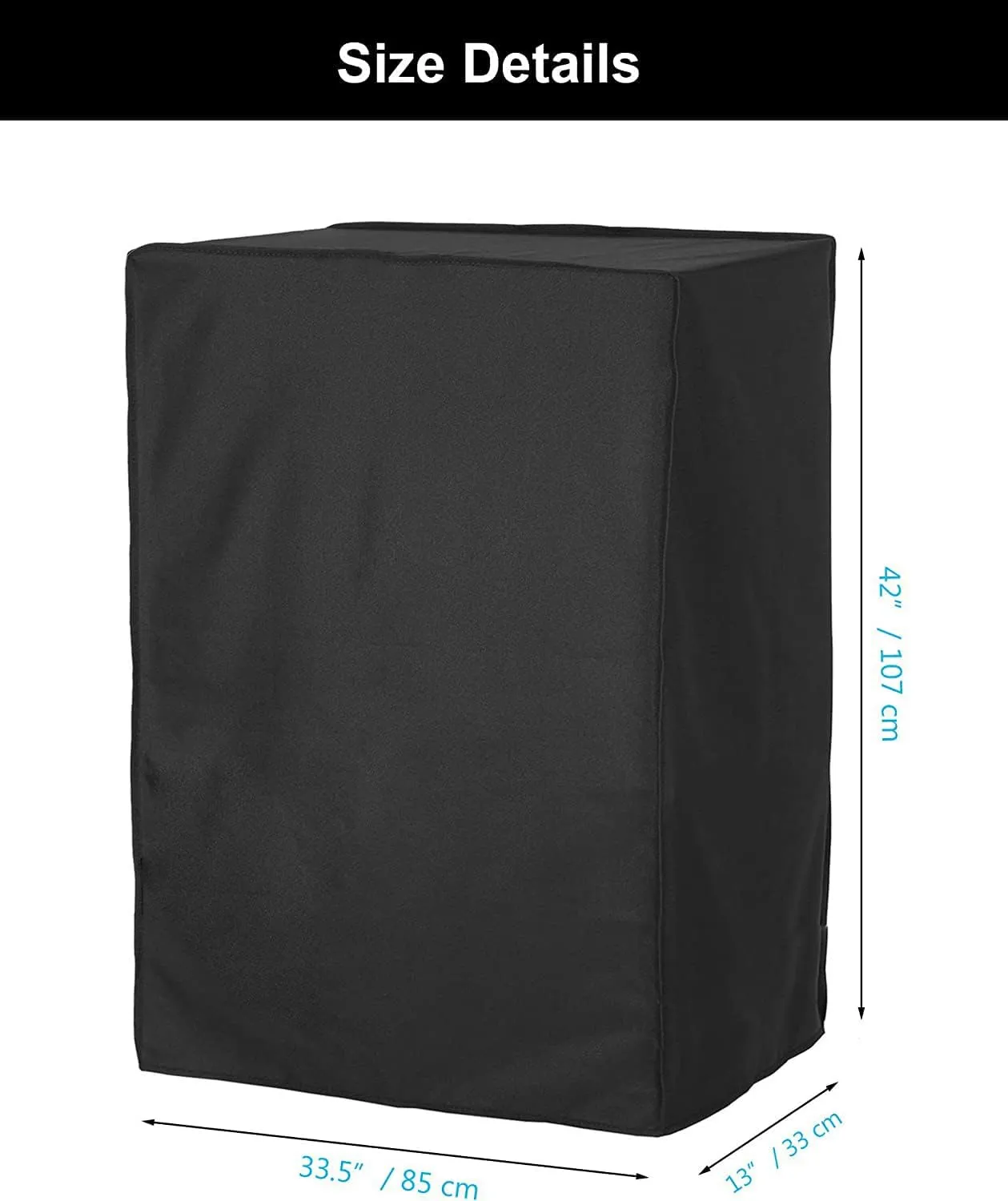 WOMACO Universal Rollaway Bed Cover, Folding Storage Cover Protector (Black, Single / 31 Inch)