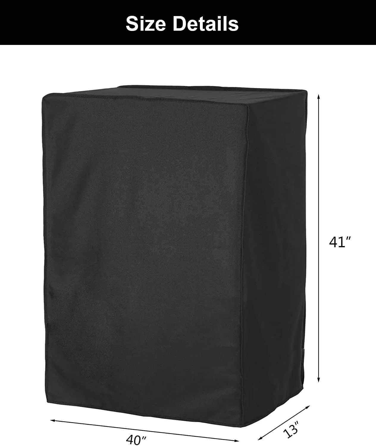 WOMACO Universal Rollaway Bed Cover, Folding Storage Cover Protector (Black, Twin / 38 Inch)