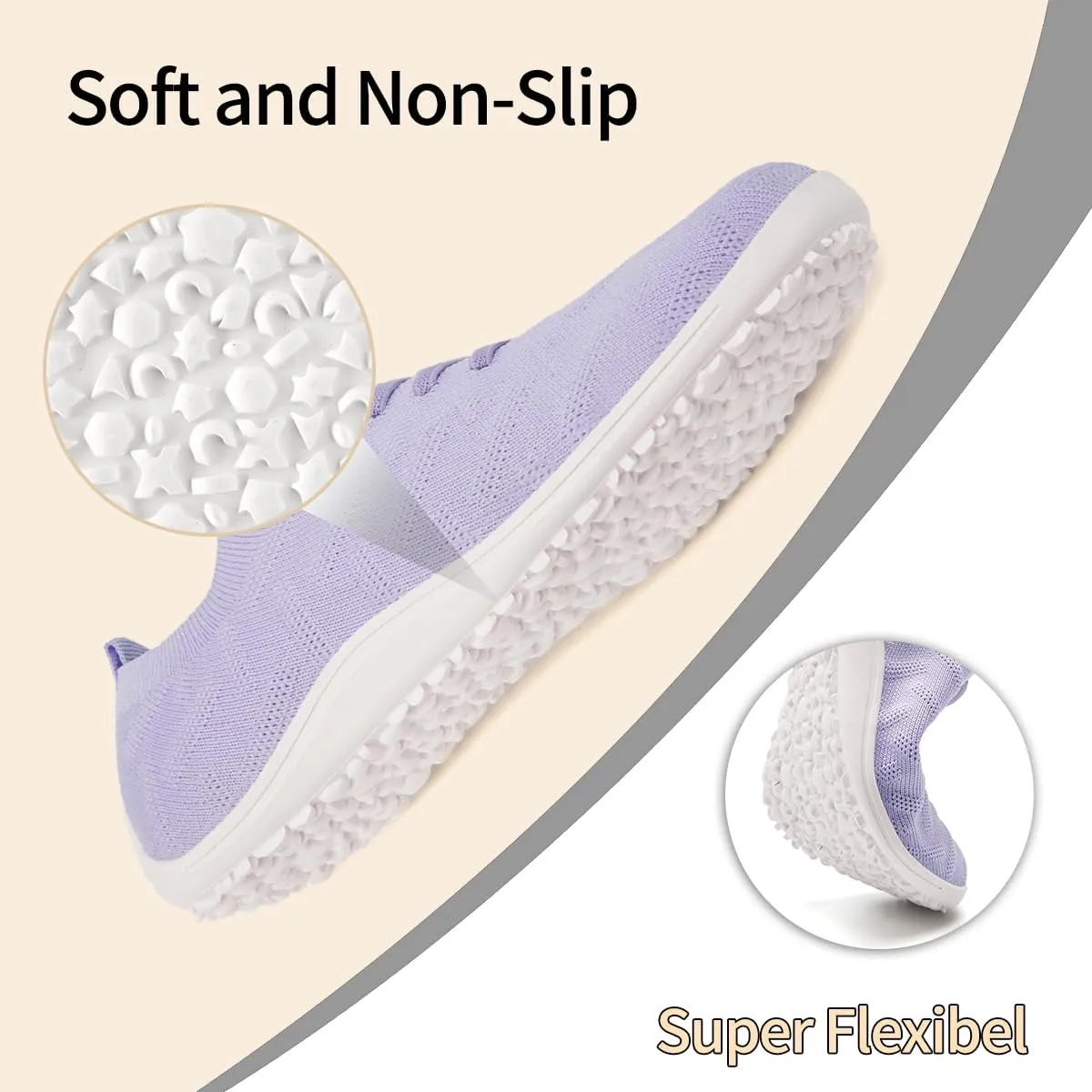 Women Barefoot Shoes Slip-On Lightweight Minimalist Walking Shoes for Travel Hiking Casual Wear Daily Use Zero Drop Thin Sole Soft Breathable Upper