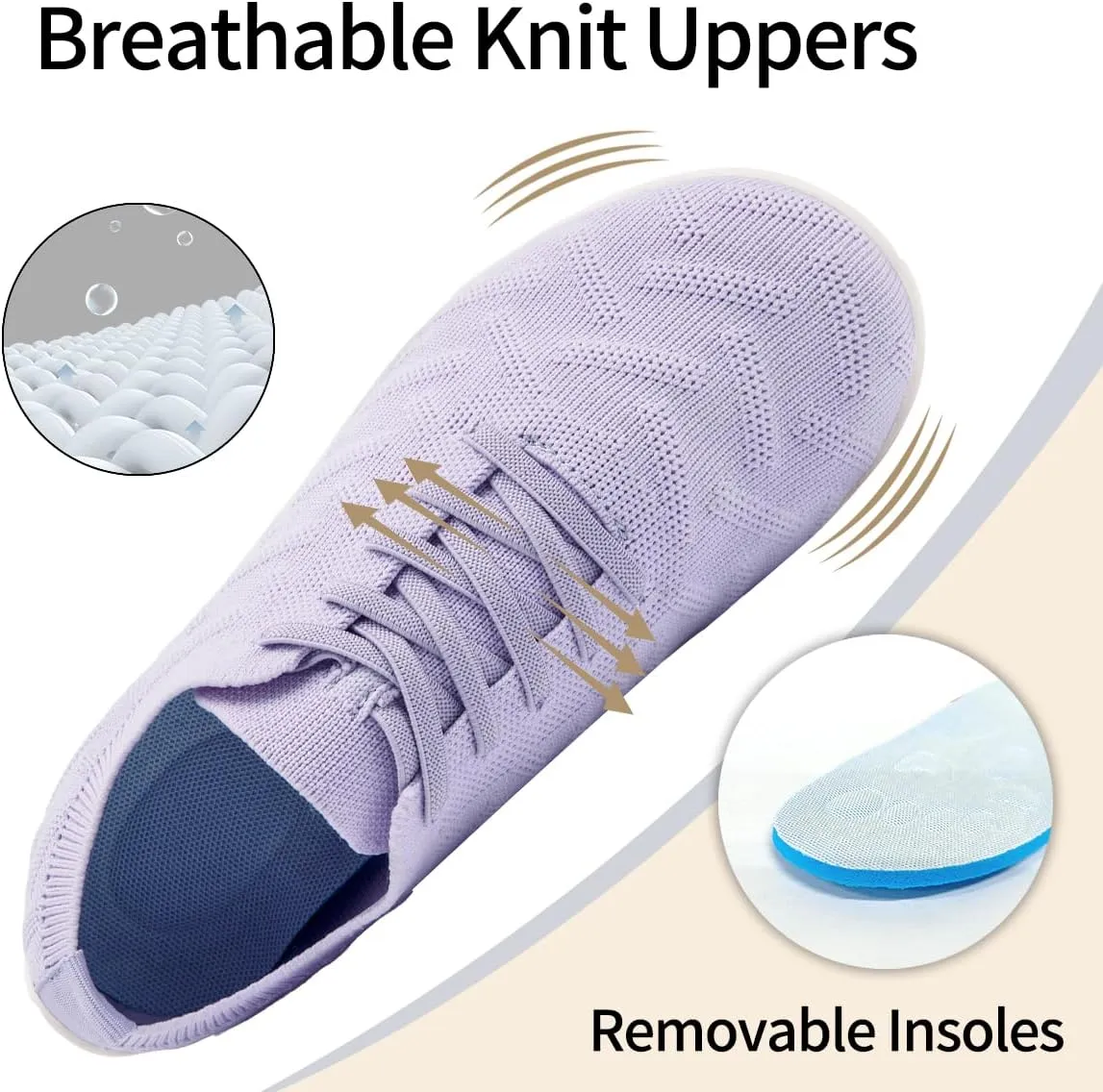 Women Barefoot Shoes Slip-On Lightweight Minimalist Walking Shoes for Travel Hiking Casual Wear Daily Use Zero Drop Thin Sole Soft Breathable Upper
