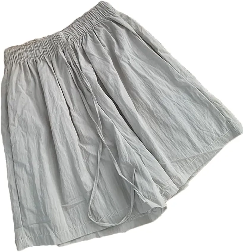 Women's Loose Thin Casual Shorts Cotton and Linen High Waist Slim Fit All-Match Shorts