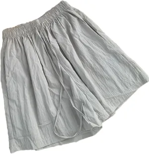 Women's Loose Thin Casual Shorts Cotton and Linen High Waist Slim Fit All-Match Shorts