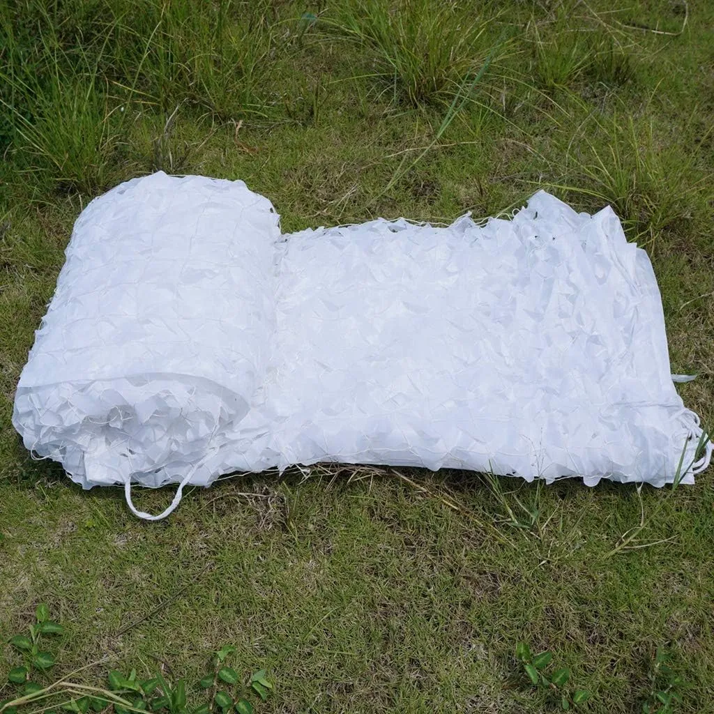 Woodland Camo Netting Military UV Resistant Shade Lightweight Durable White Camouflage Net for Sunshade Decoration Hunting Blind Shooting Car Cover