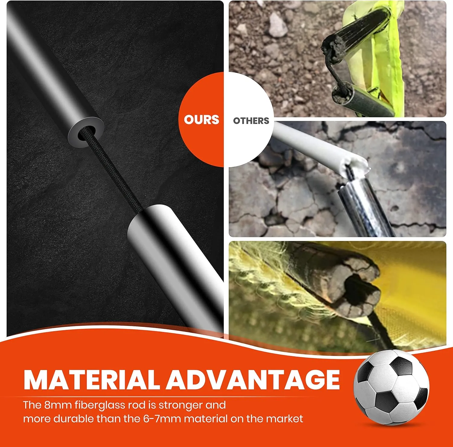 YSSOA 2 Set 4'x3' Portable Soccer Goals for Backyard Pop Up Folding Soccer Net with Carry Bag, Perfect for Youth, Adult, Games or Practice